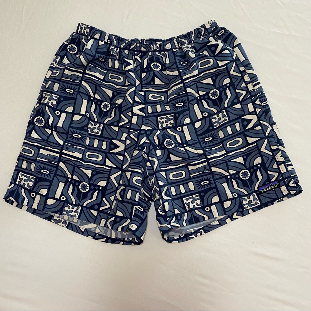 Patagonia Baggies Shorts New Visions Navy Size Medium